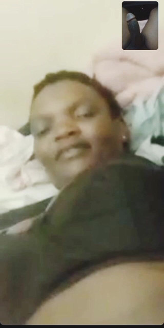 Horny Black Stepmmama Masturbating on Video Call with BBC Guy