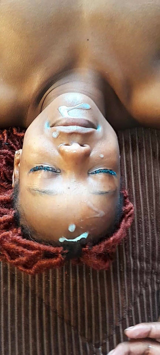 Ebony Teen Loves Some Cum on Her Face
