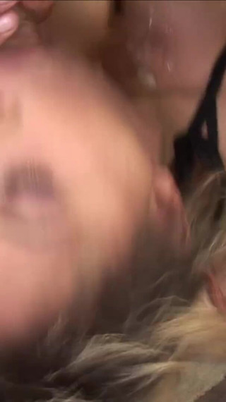 Ebony Babe with Big Ass Is Orally Satisfying a Bunch of Horny Guys