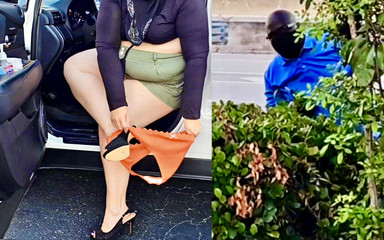 A Perverted Guy Watched BBW SSBBW PAWG MILF as She Put Her Panty , Then Fingered Her Fat Pussy From Under Her Car