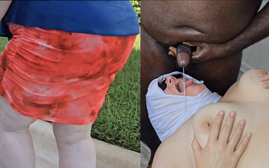 Fat Ass BBW SSBBW MILF Let Stranger Convinced Her That Drinking His Cum Was Better Than Seeing the Dentist